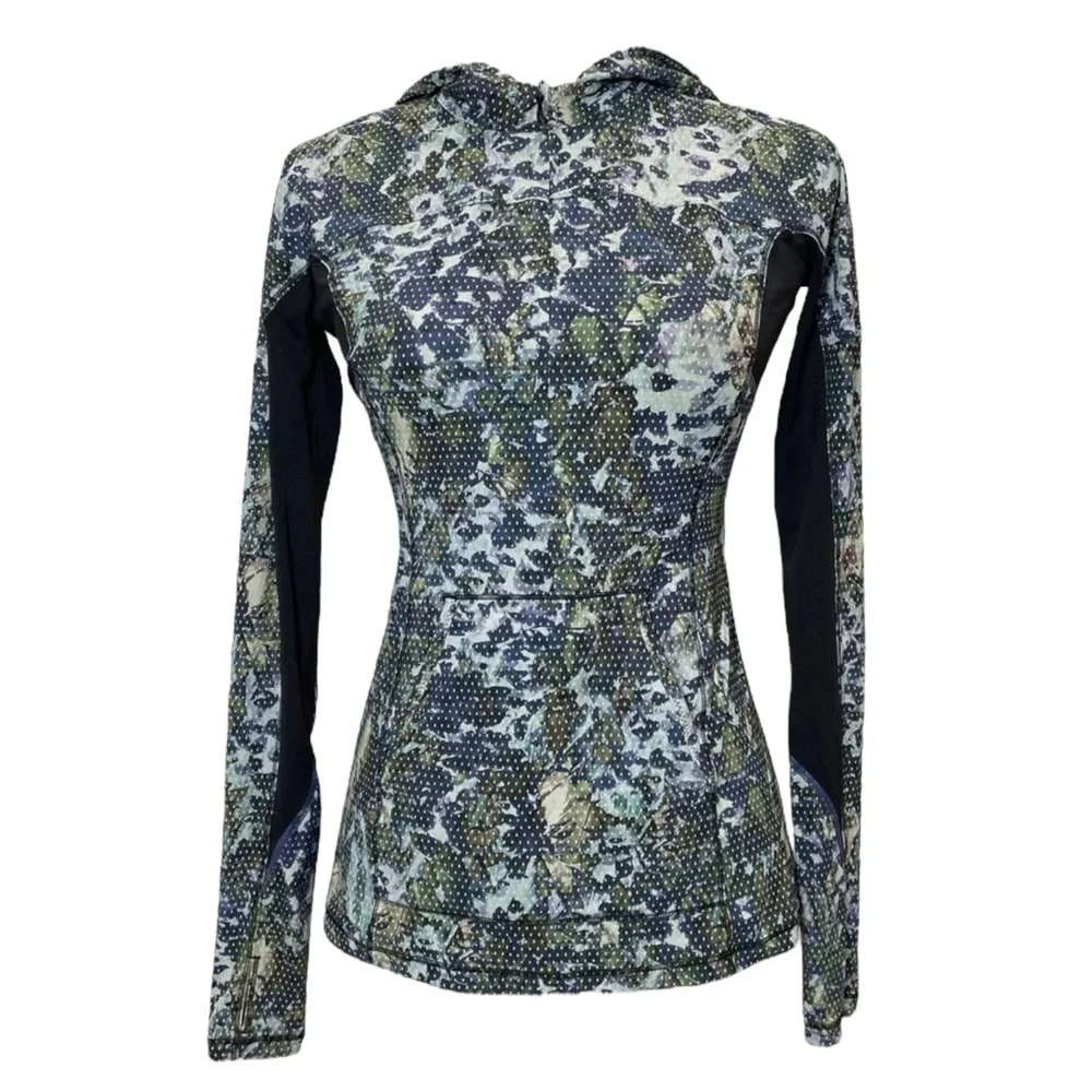 LULULEMON Runbeam Hoodie Floral Sport in Multicolors Size 2 or 4 — Older Style